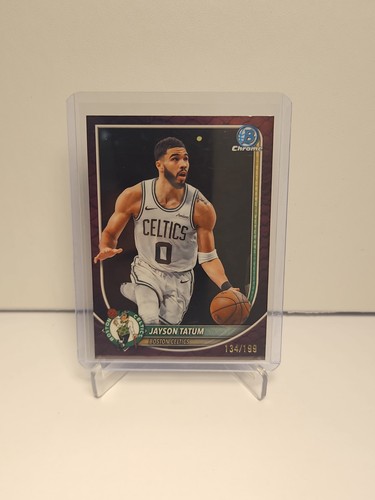 2025-26 Bowman Chrome Jayson Tatum #BCV-56 Fuchsia Refractor /199 Celtics