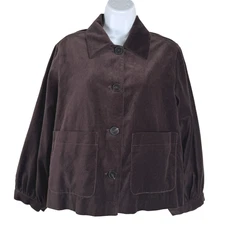 Toast Cotton Velvet Jacket Womens Size 8 Bitter Chocolate Cotton NWT CJ-2217