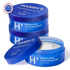 Hair Putty 2.5 Ounce Pack of 3 Harrys Texturizing Mens Styling Products