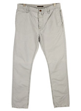 Nudie Jeans Khaki Regular Hommes W32/L34 Bio Lune Poussière Chino Boutonné Mini