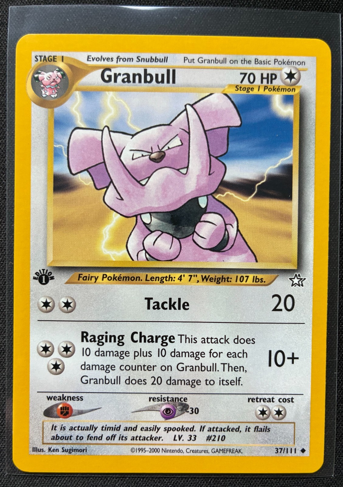 Pokemon Granbull 37/111 Neo Genesis 1st Edition