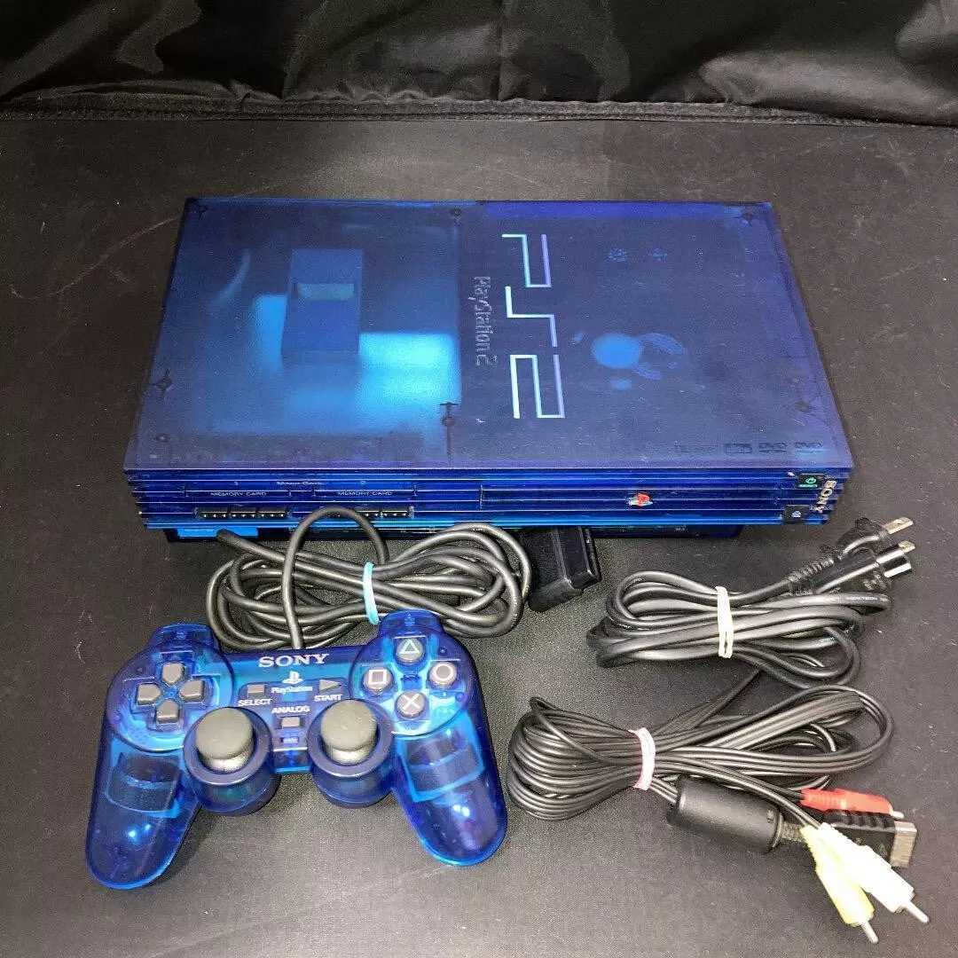 PS2 PlayStation 2 Ocean Blue Console Limited Color Japanese NTSC-J (Japan)  SONY