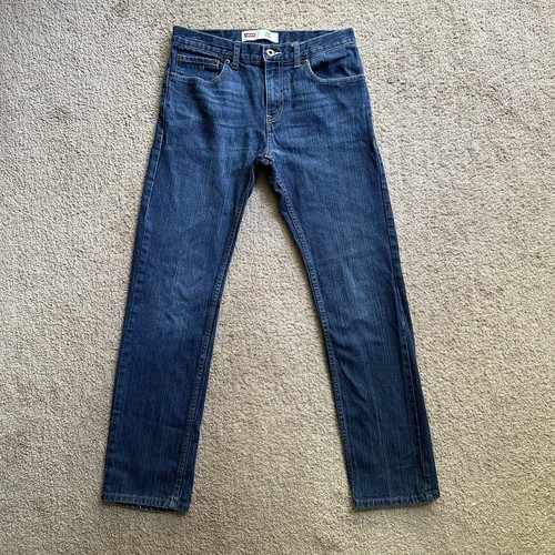Levi’s 511 Jeans Girls 18 29x29 Slim Straight Mid Rise Blue Medium Wash Denim - Picture 2 of 14