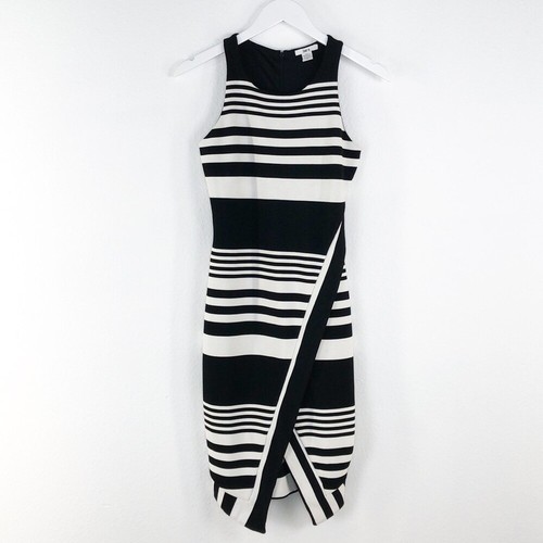 Stripe Ribbed Midi Dress sz XS | eBay