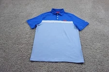Redvanly Polo Shirt Mens Medium Blue Performance Golf Stretch Whisper Rock