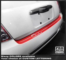 Fiat 500 Sport Rear Bumper Top Highlight Stripe Decal 2007 2008 2009 2010 2011