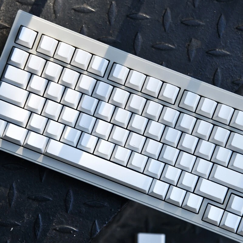 137PCS White Non-Engraved Mechanical Keyboard Keycap Set for Custom Builds