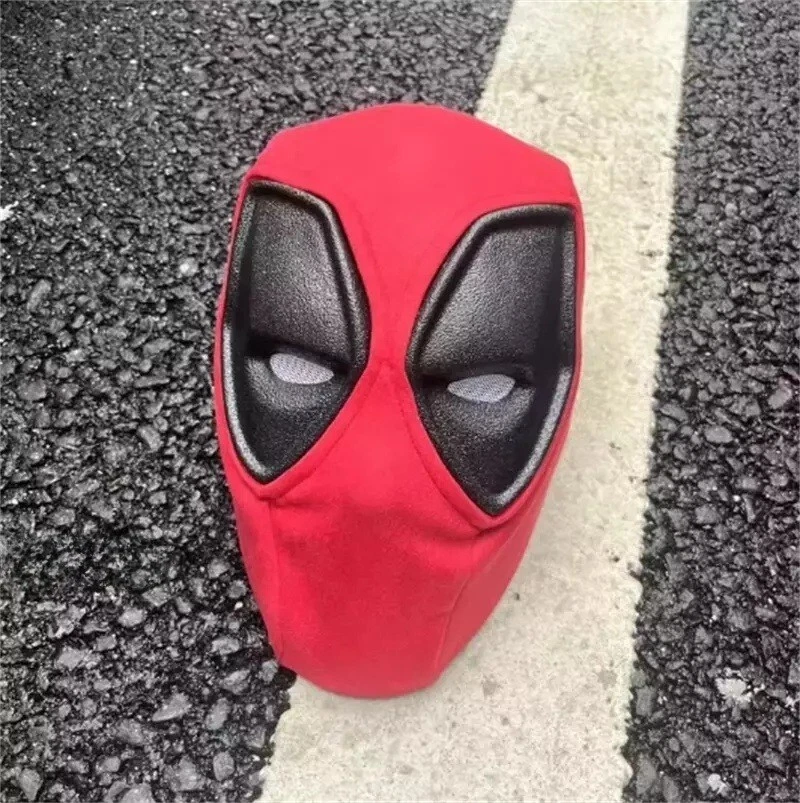 Deadpool & Wolverine 3 Cosplay Wade Wilson Red Mask Men Headgear Halloween Prop - Image 2 of 4