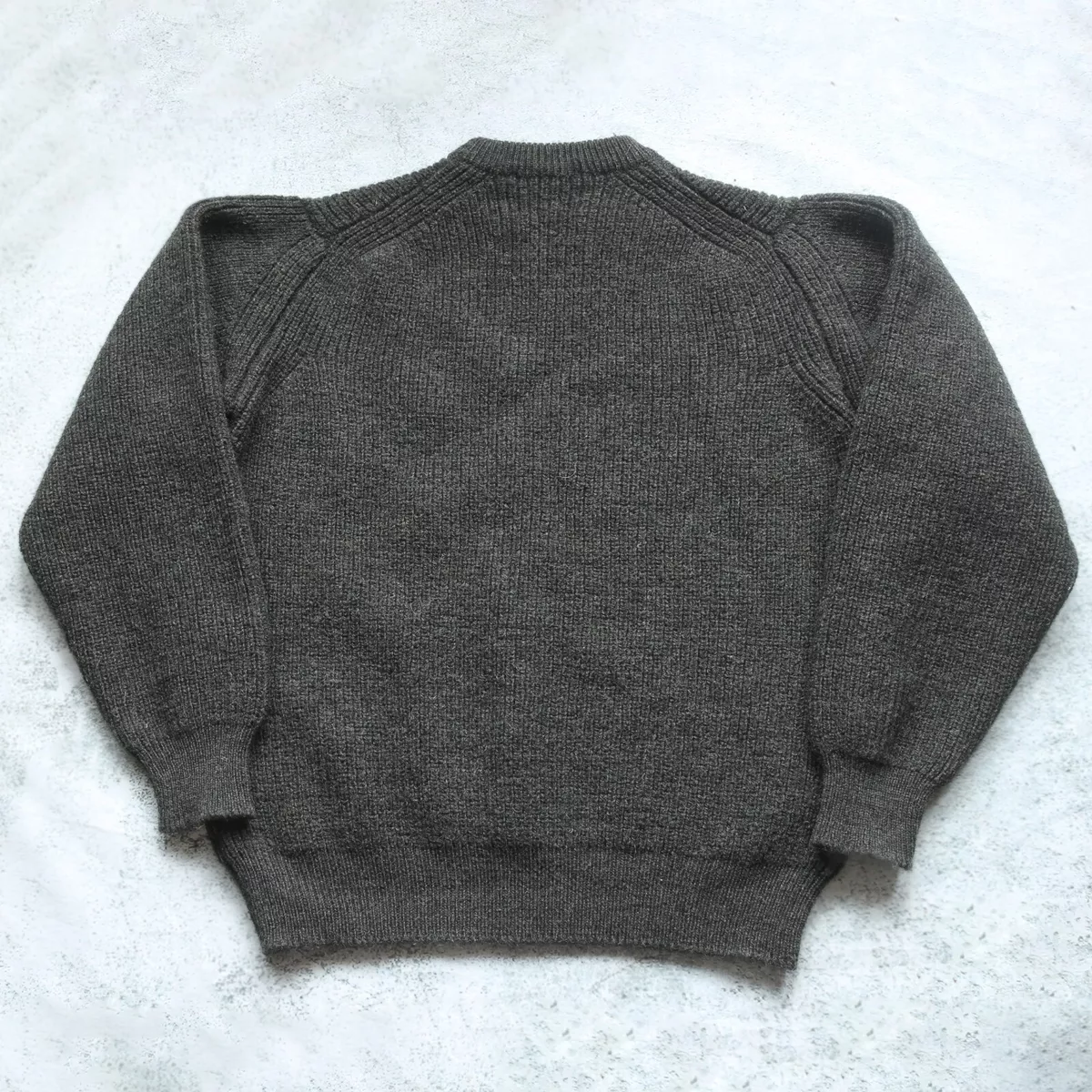 Barbour Tyne Crew Fisherman Knit Sweater L Made in Scotland eBay