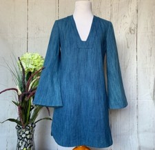 Zara Denim Bell Sleeves Tunic Dress XS