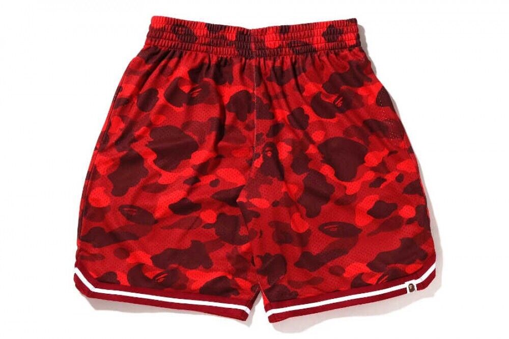 SALE A BATHING APE Men's Wide Fit Basketball Shorts COLOR SALE A BATHING APE Men's Wide Fit Basketball Shorts COLOR
