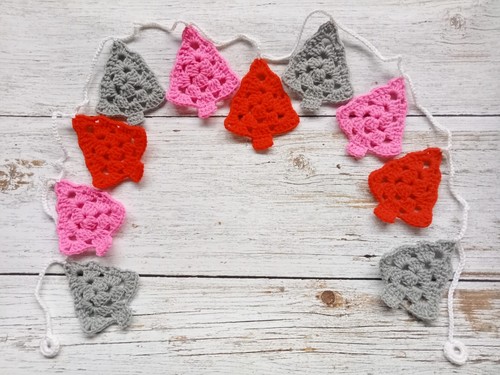 Garland Flowers Christmas Tree Ornament Handmade Bunting Party Home Decor - Picture 18 of 27