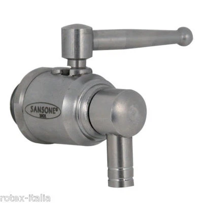 Sansone Rubinetto salvagoccia da 1/2 mezzo pollice inox 18/10 a leva - Rotex