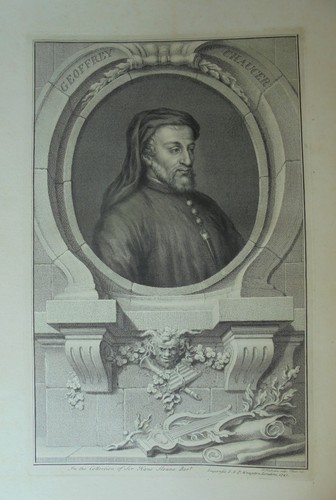 J. Houbraken ( 1698 – 1780). Geoffrey Chaucer. Print  1741 - Picture 1 of 2