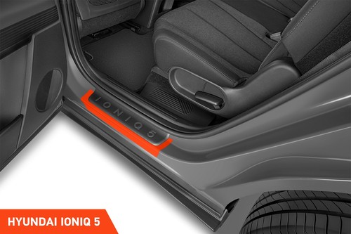 Auto Einstiegsleisten Schutzfolie für Hyundai Ioniq 5 Carbon Optik - Picture 3 of 6