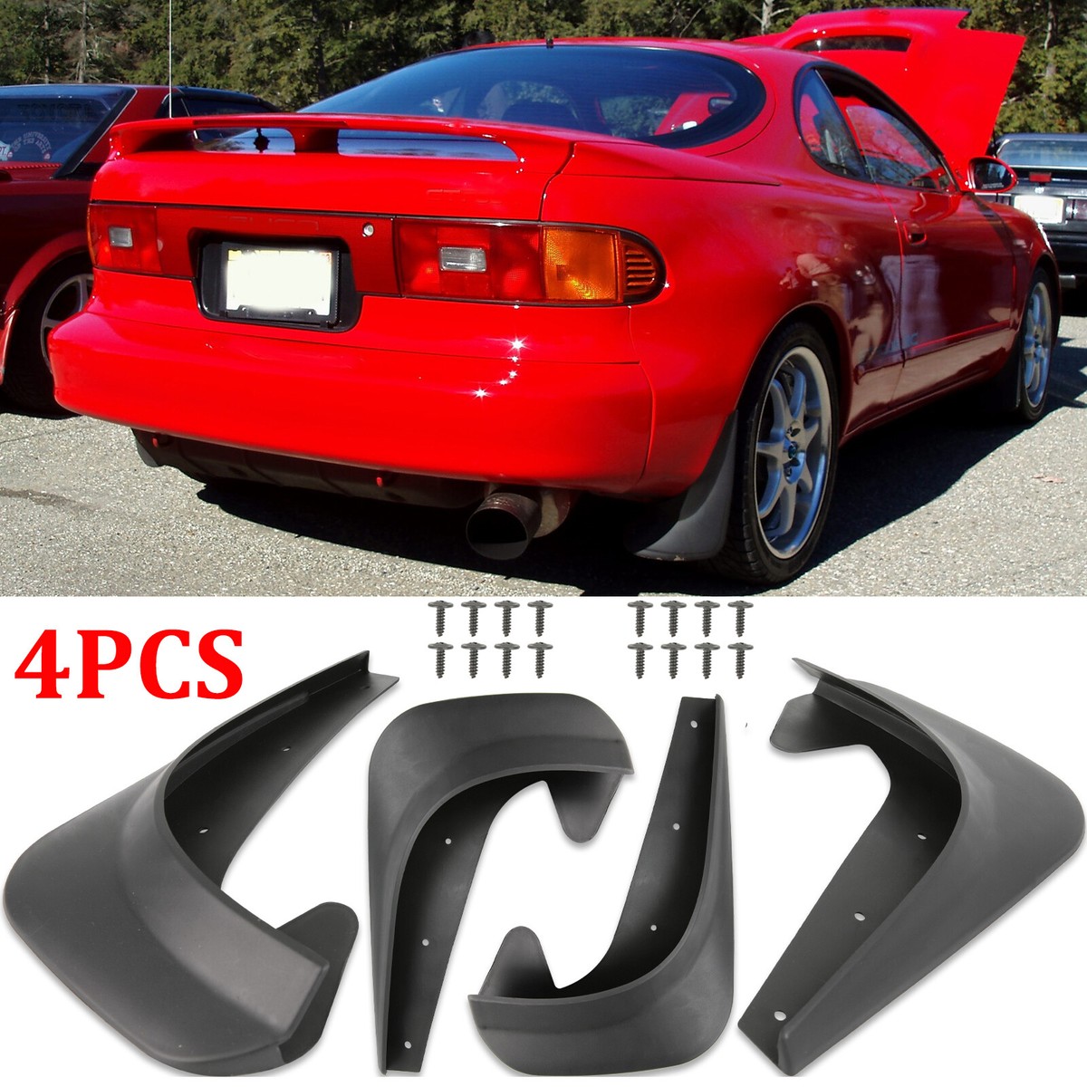 For Toyota Celica 4Pcs Front Rear Mudguard Mud Flap Guard Splash