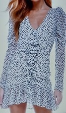 city studios juniors' dot-print ruffled bodycon Dress