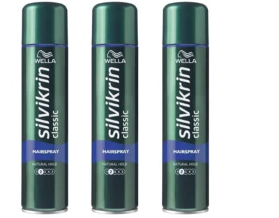 Wella Silvikrin Classic Natural Hold Hairspray 250ml x 3