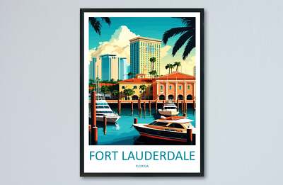 Fort Lauderdale Reisedruck Wandbild Fort Lauderdale Wandbehang Wohndeko Fo