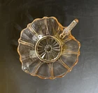 Vntg Anchor Hocking Pink Depression Glass Oyster and Pearl Dish Handle and Spout