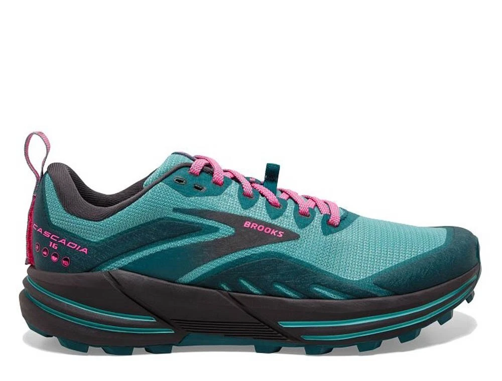 Brooks Cascadia 16 Shoes In Blue Women's Trail Running 1203631B433