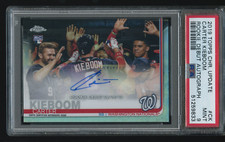 Carter Kieboom 2019 Topps Chrome Update Rookie Debut Refractor Auto RC PSA 9 