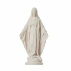 Virgin Mary Mother of Jesus Madonna Statue Alabaster 9"