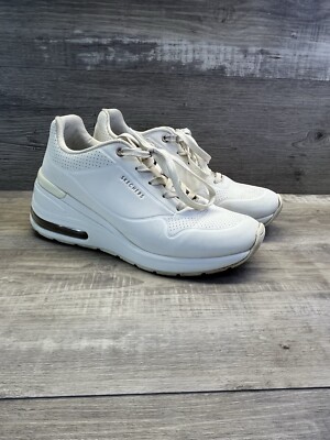 Skechers Street Los Angeles White SZ 8 MILLION AIR ELEVATED AIR Sneakers 155401