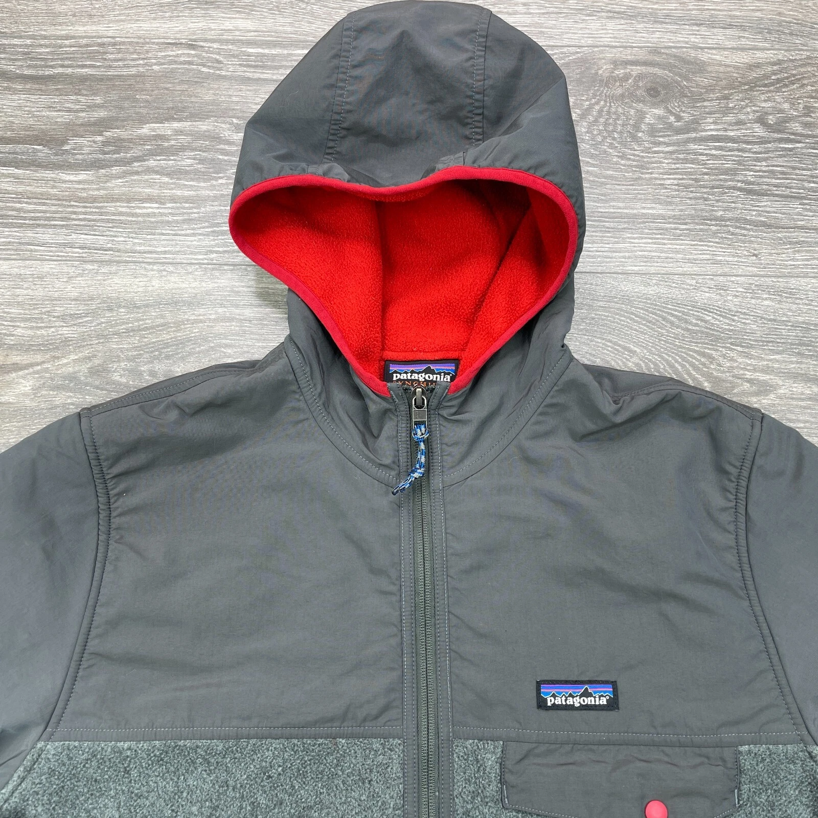 patagonia shelled synchilla snap t full zip fleece hoodie