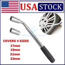 Extendable Wheel Lug Nut Wrench 17/19/21/23MM Socket Car Tire Iron Garage Tools