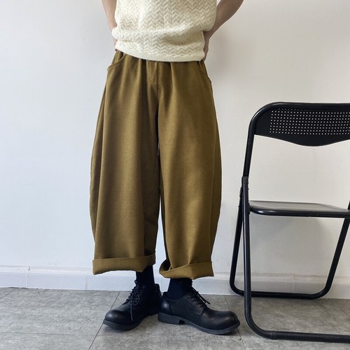 Pantalone uomo bello nove punti gonna gamba larga pantaloni bloomers XL - Foto 2 di 26