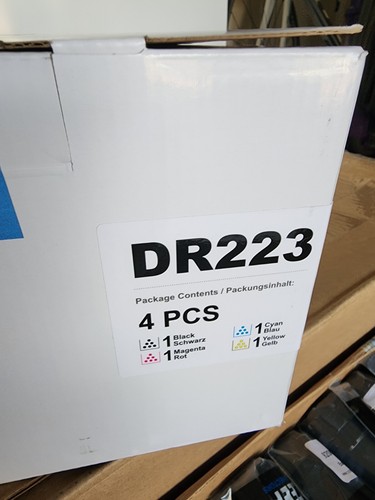 NEW, 4 Piece, Premium Toner Cartridge Unit DR223, Black Magenta Cyan Yellow - 第 1/1 張圖片