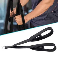 Fitness Arm Strength Rope Anti-Slip Long Triceps Strap Carabiner Pulldown Rope