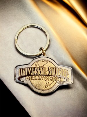 Universal Studios Hollywood Gold Silber Metall Schlüsselanhänger Keychain NEU