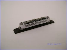 12 String Chrome TuneOmatic with Individual Saddles + Flat Wood Base  EZPZ PARTS