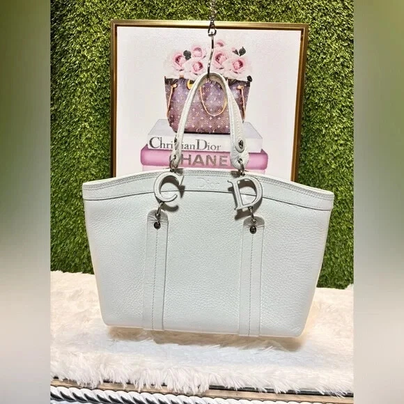❤️ Sac en cuir blanc vintage Dior RARE 5A424P090