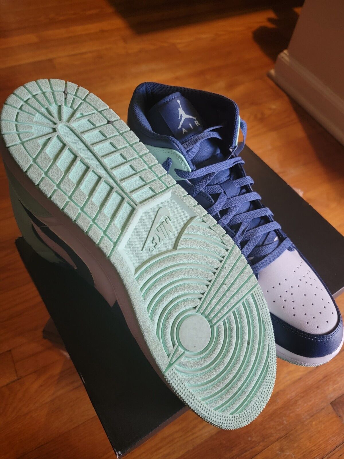 Nike Air Jordan 1 Mid Blue Mint 2022 size 14 - image 6