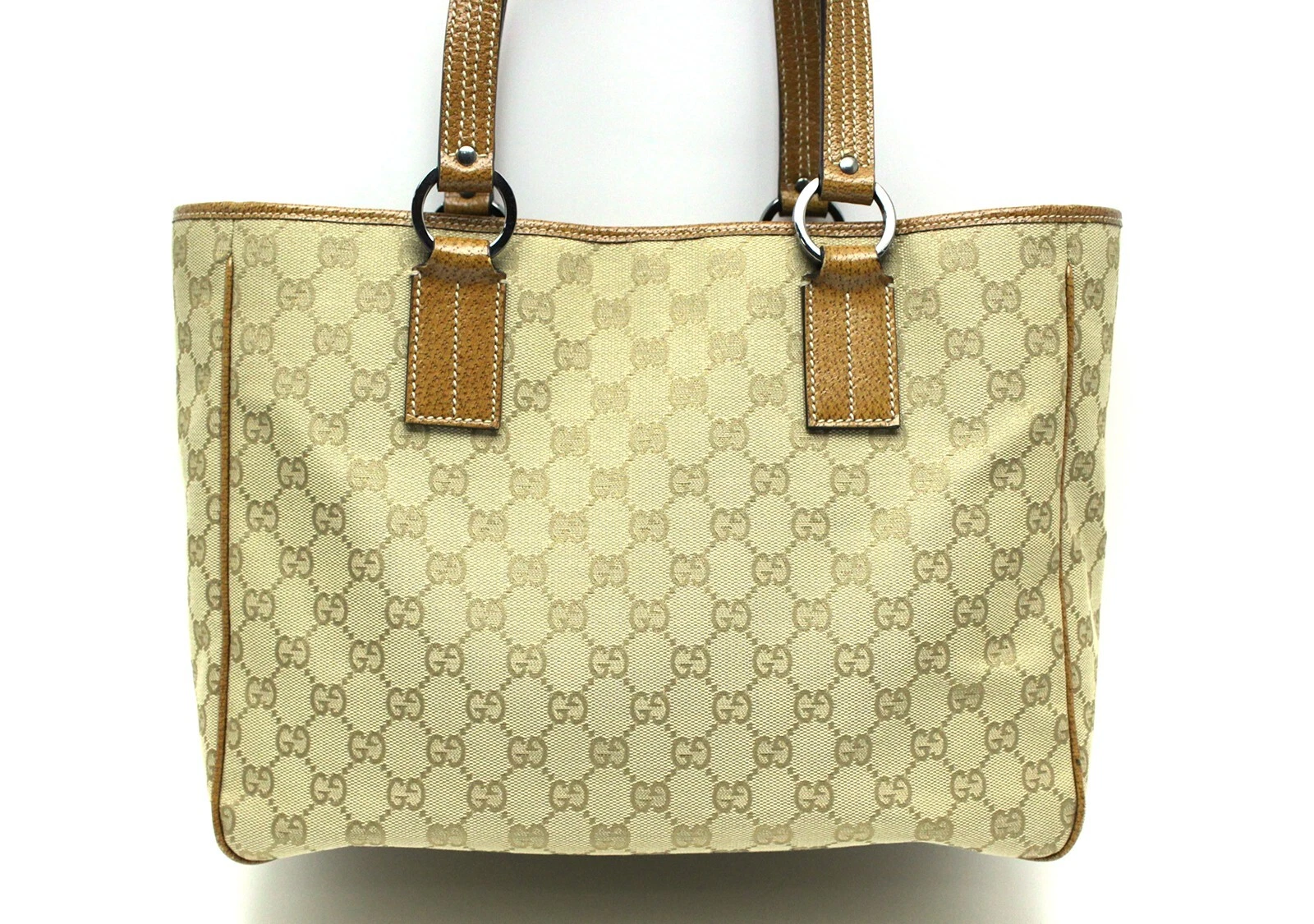 Sac fourre tout Gucci tissu GG / GG toile beige 113017