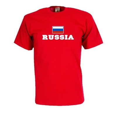 T-Shirt RUSSIA (Russland), Flag Shirt Herren Fanshirt mit Flagge Gr. XL