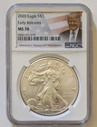 2020 SILVER EAGLE $1 EARLY RELEASES TRUMP CORE NGC MS 70 SKU 5830197-079