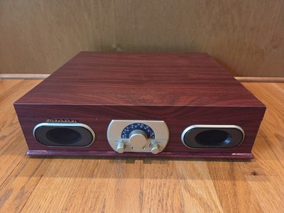 *RARE* VTG Studebaker SB6051 Wooden Turntable with AM/FM Radio Maroon WORKING