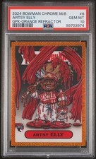 2024 Bowman Chrome ELLY DE LA CRUZ Garbage Pail Kids Orange Refractor /25 PSA 10