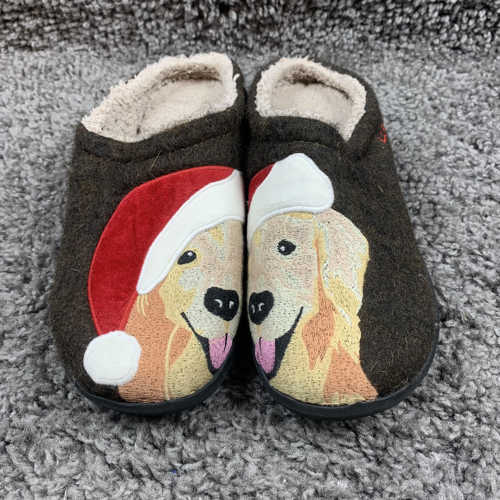 PANTOFOLA D’ORO L.L. pantofole fagiolo donna taglia 7 daybreak graffi natale cane gol retriever