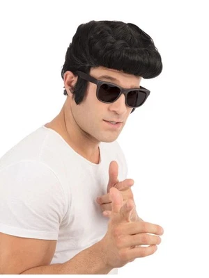 AMH Greaser Wig 1950s Rock ‘n’ Roll Costume Hair for Men & Teens