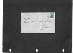 SWEDEN-VERY FINE 1871 FOLDER COVER FROM "HERMONAND" TO STOCKHOLM