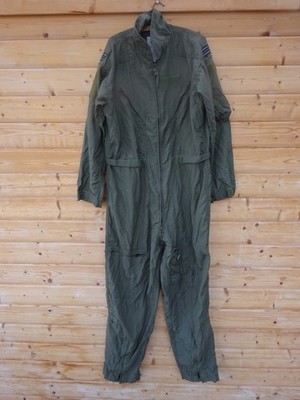 US  Air Force Fliegerkombi Flightsuit oliv Gr. 44R  ca. Gr. 54-56  Top Zustand