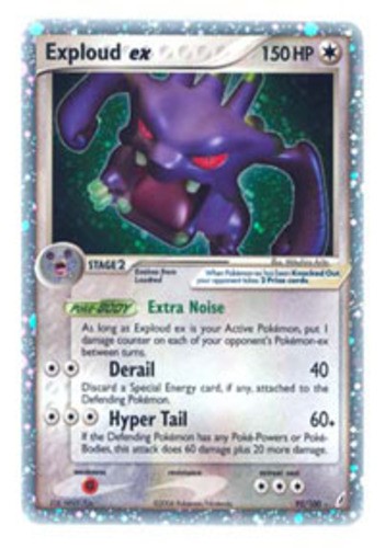 Moderate Play x 1 Exploud EX - 92/100 - Rare Holo EX EX Crystal Guardians