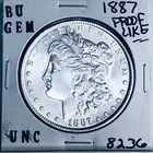 1887 BU GEM MORGAN SILVER DOLLAR UNC MS+++ U.S. MINT RARE COIN 8236