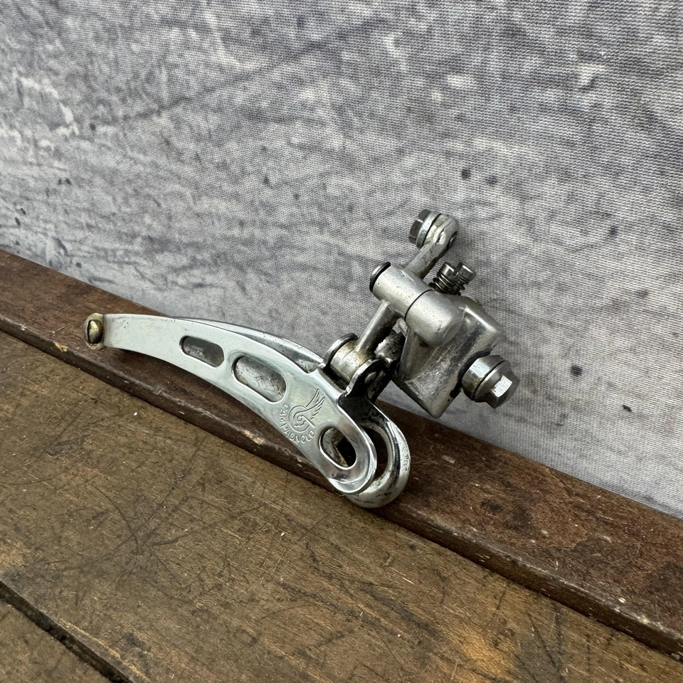 Vintage Campagnolo Nuovo Record Front Derailleur Braze On BREV Road Bike 3 Hole - Image 3 of 4