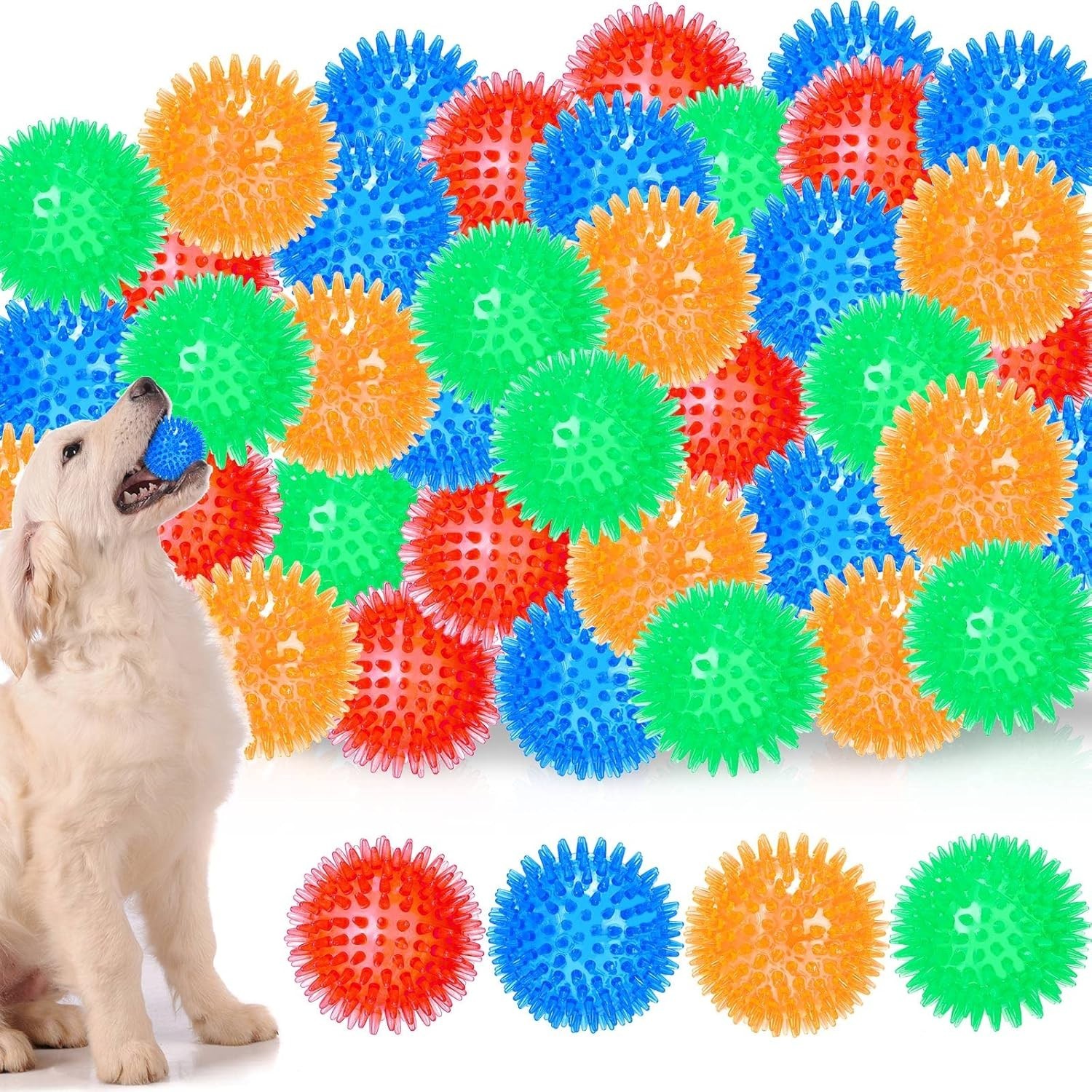 Bulk 2.5 Inch Spiky Pet Chew Ball
